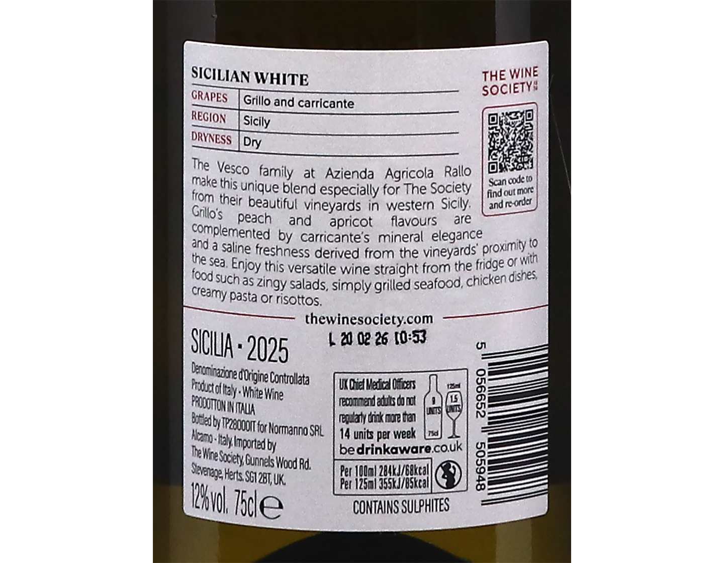 The Society's Sicilian White 2025