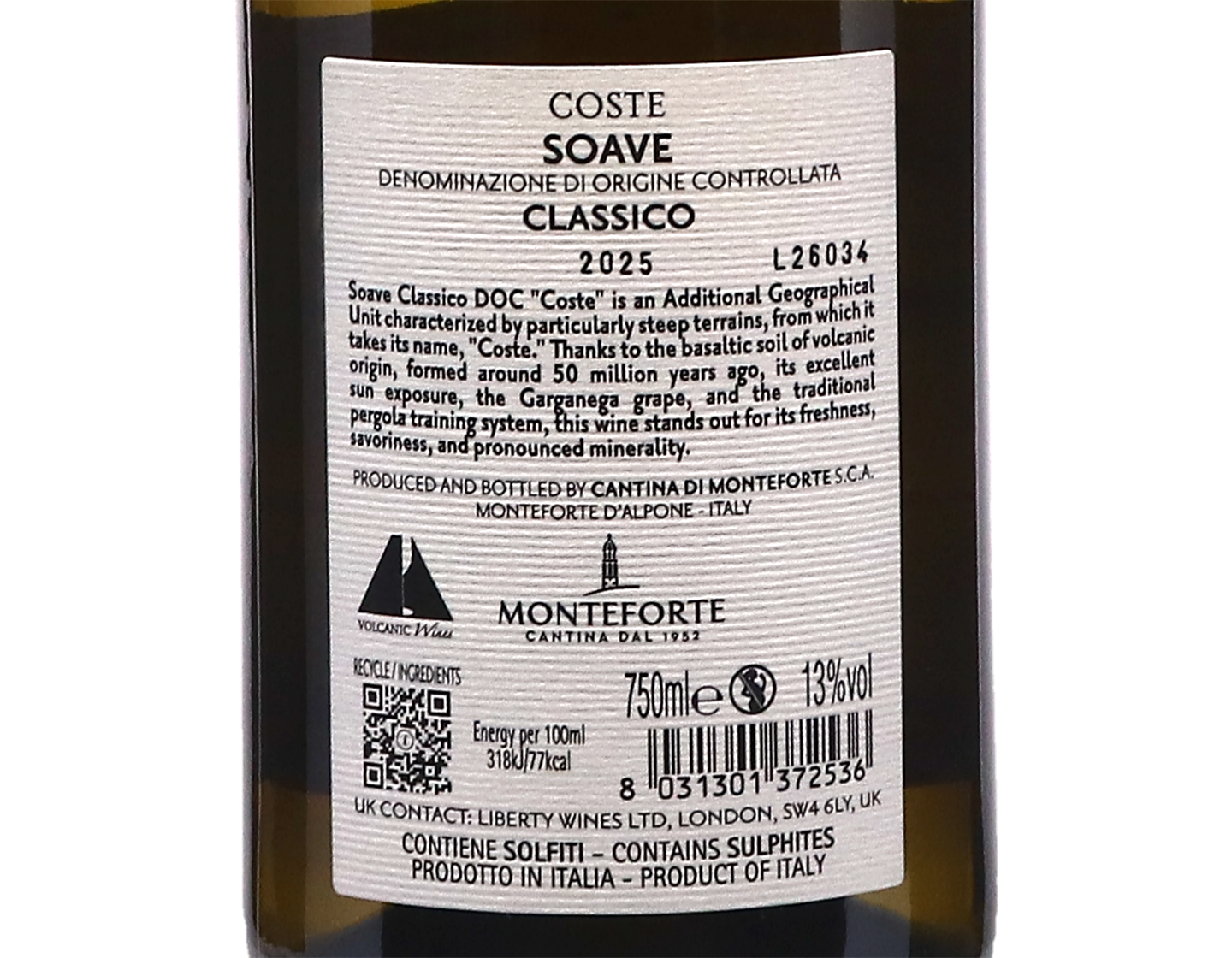 Soave Classico Coste, Cantina di Monteforte 2025