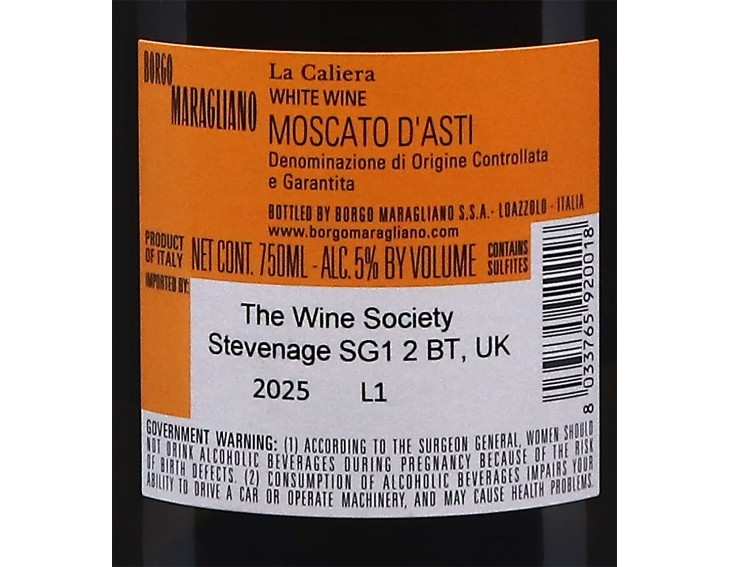 Moscato d'Asti La Caliera 2025