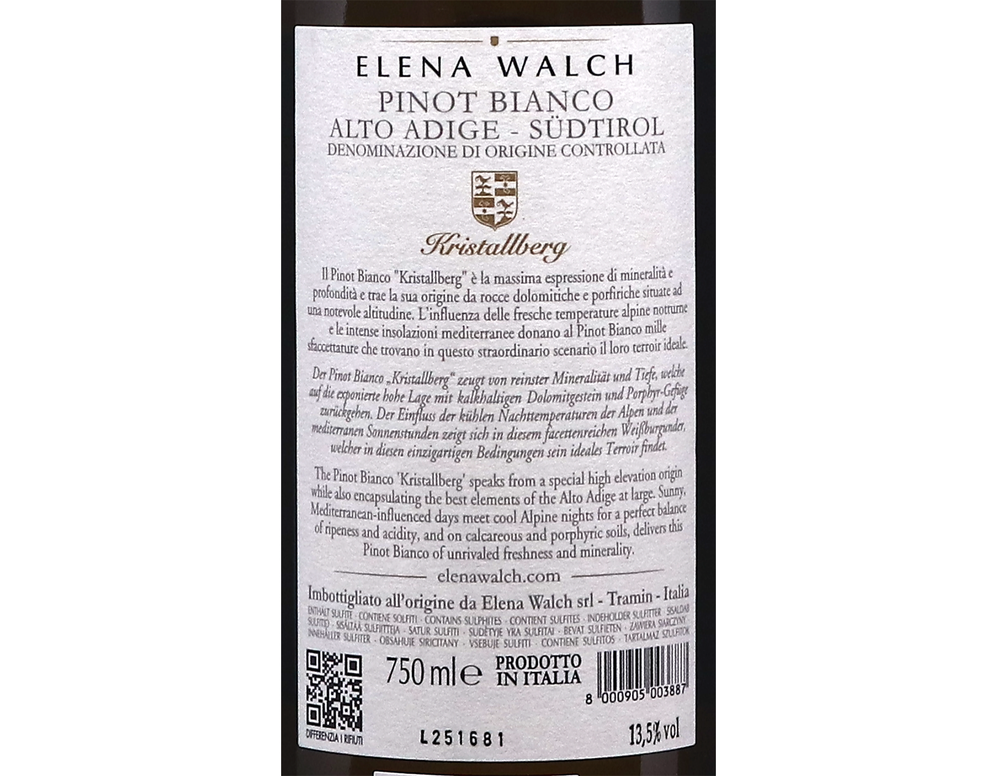 Elena Walsh Pinot Bianco Kristallberg 2023
