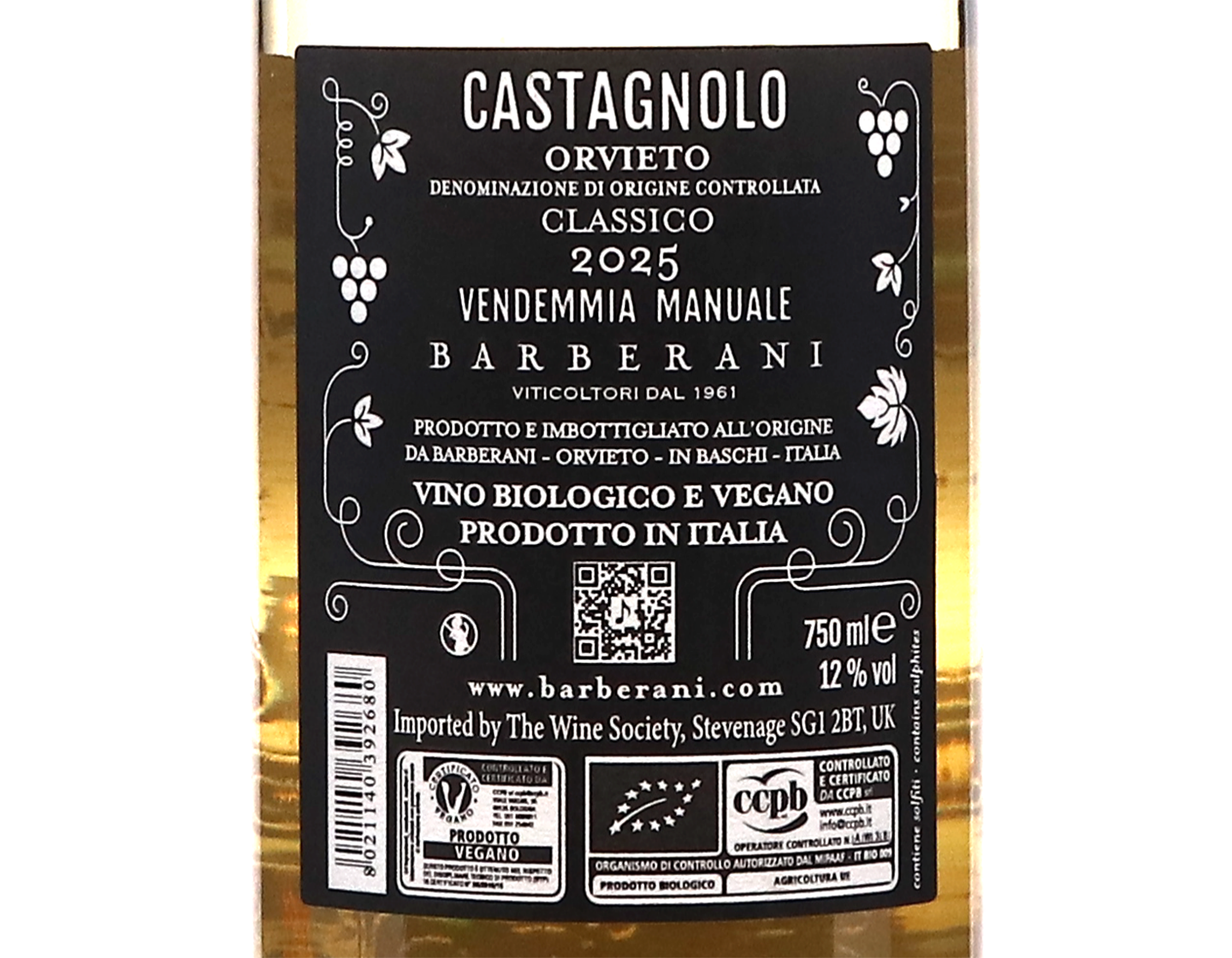 Orvieto Classico Superiore Castagnolo, Barberani 2025