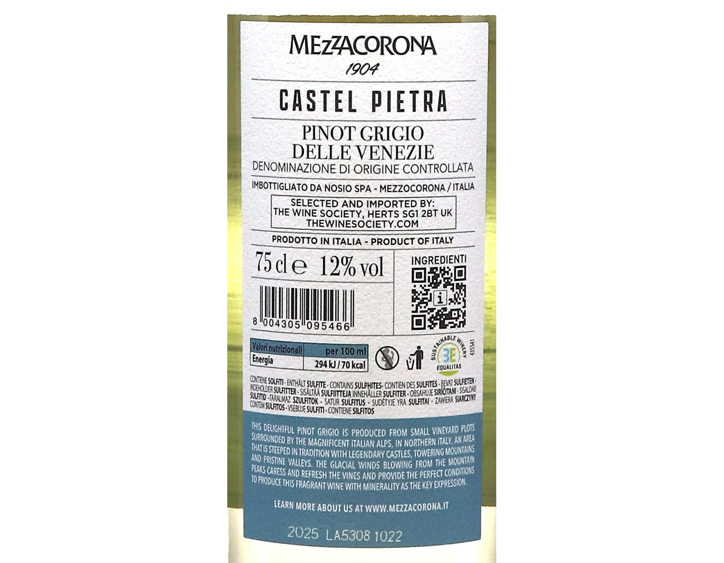 Pinot Grigio delle Venezie, Castel Pietra 2025