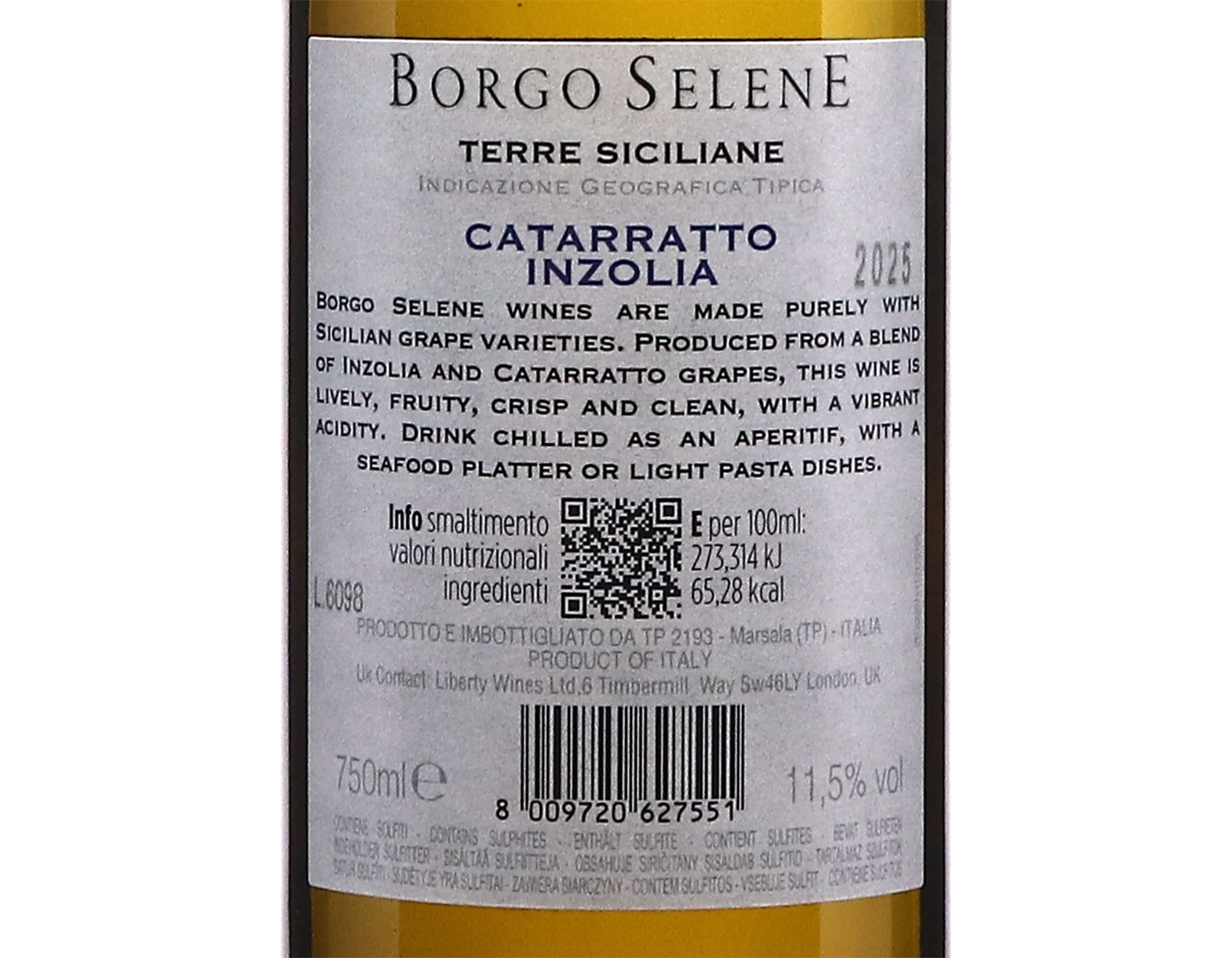 Borgo Selene Cataratto Inzolia Terre Siciliane 2025