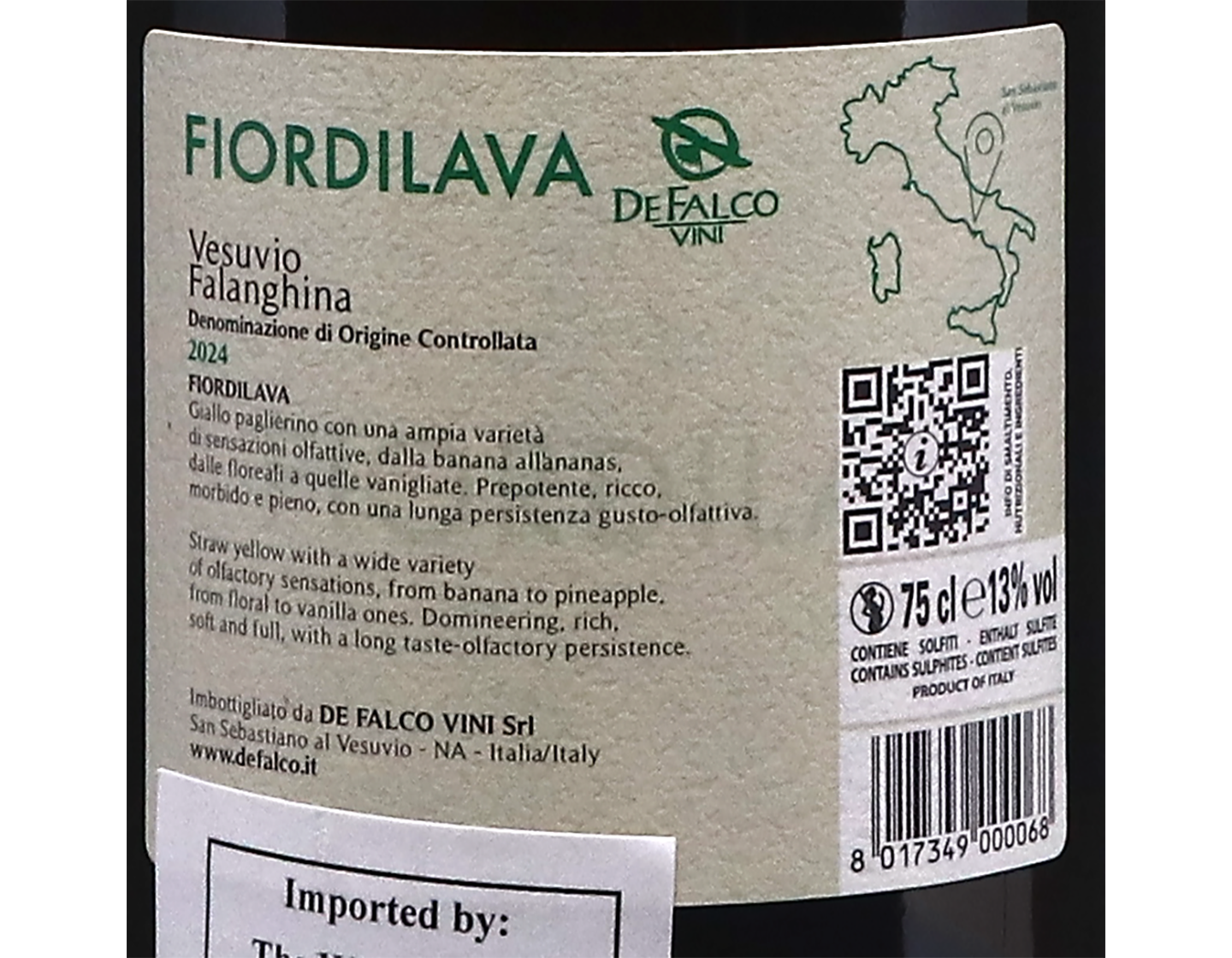De Falco Fiordilava Falanghina del Vesuvio 2024
