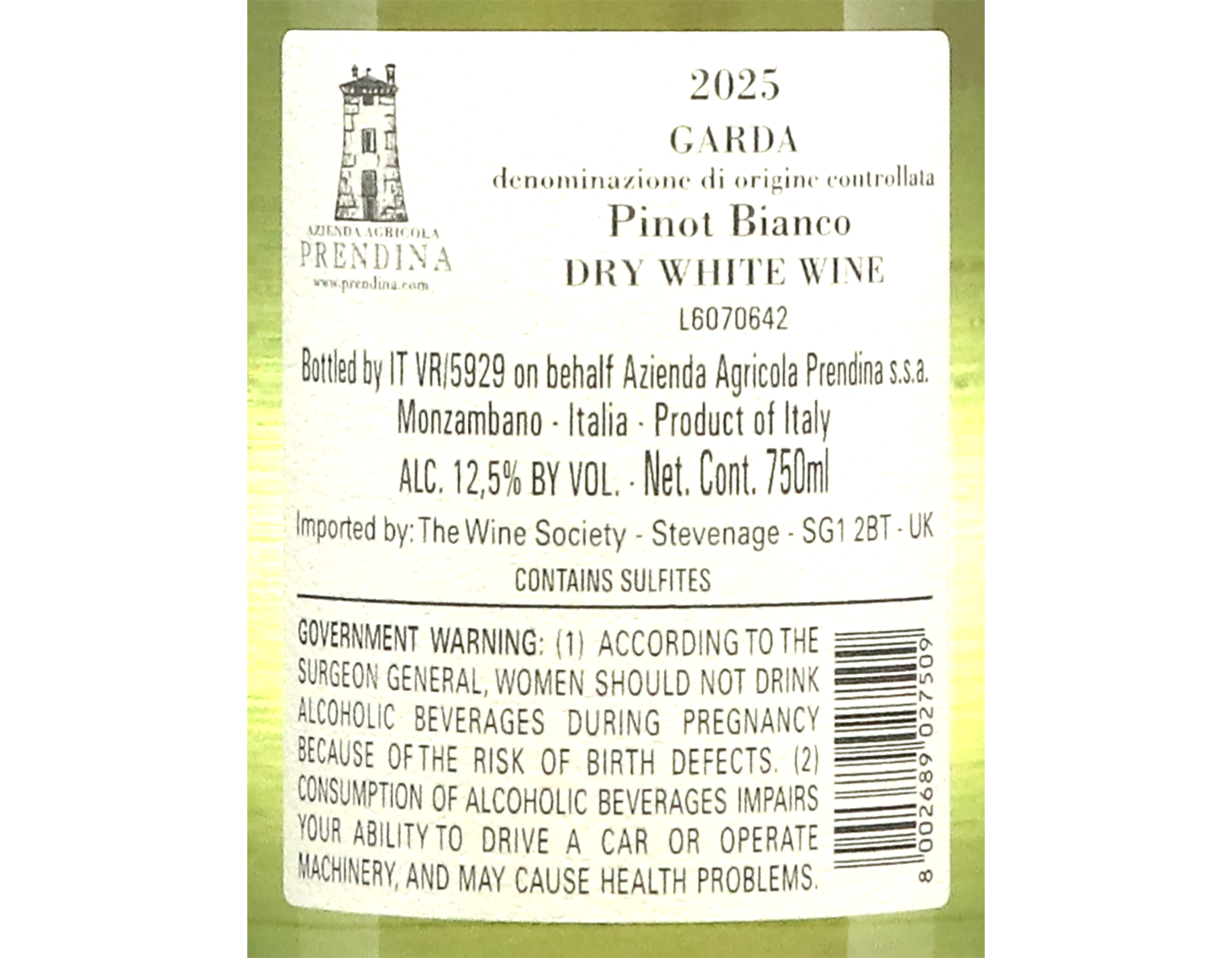 Pinot Bianco Garda Prendina 2025