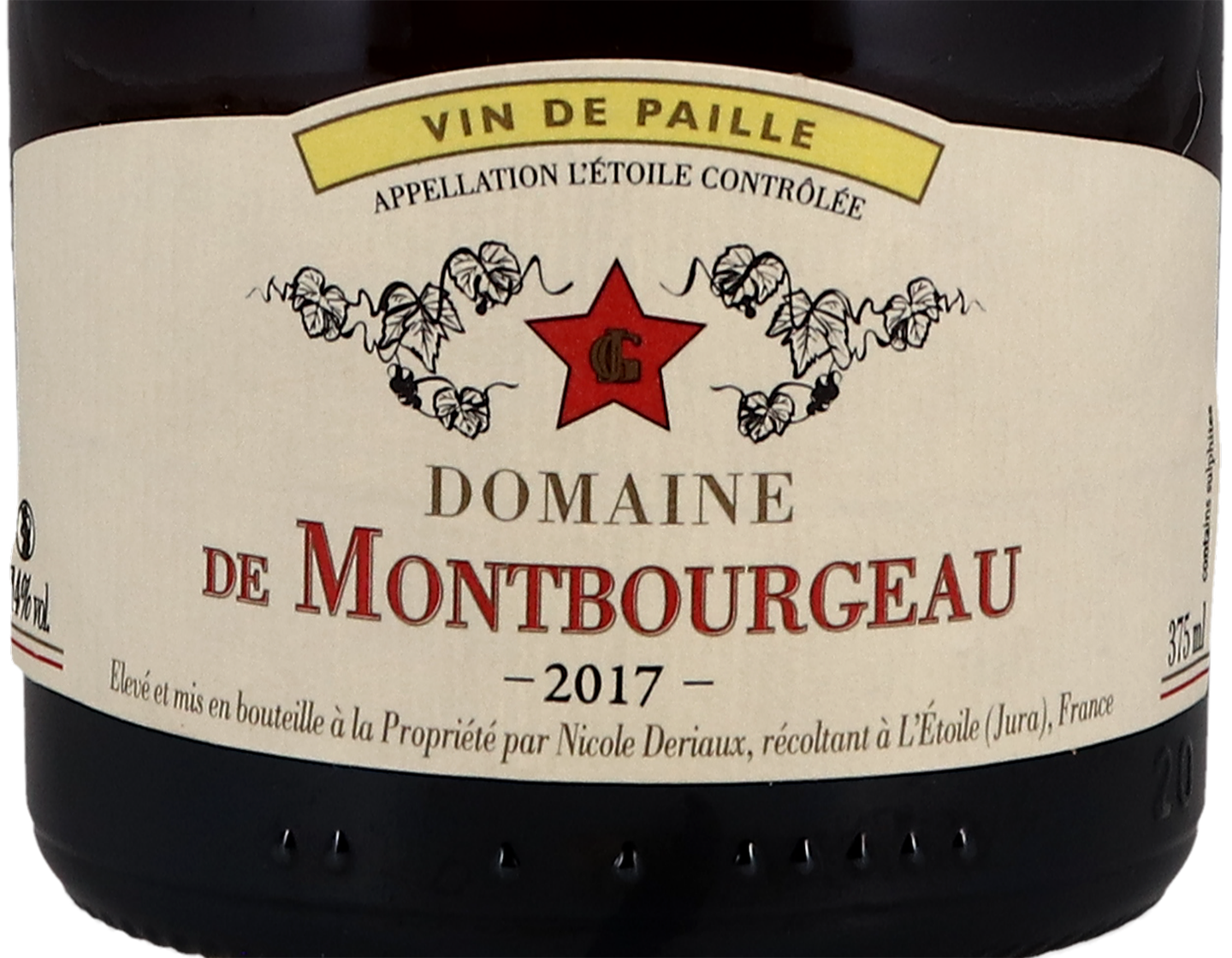Half bottle of L'Étoile Vin de Paille, Domaine de Montbourgeau 2017