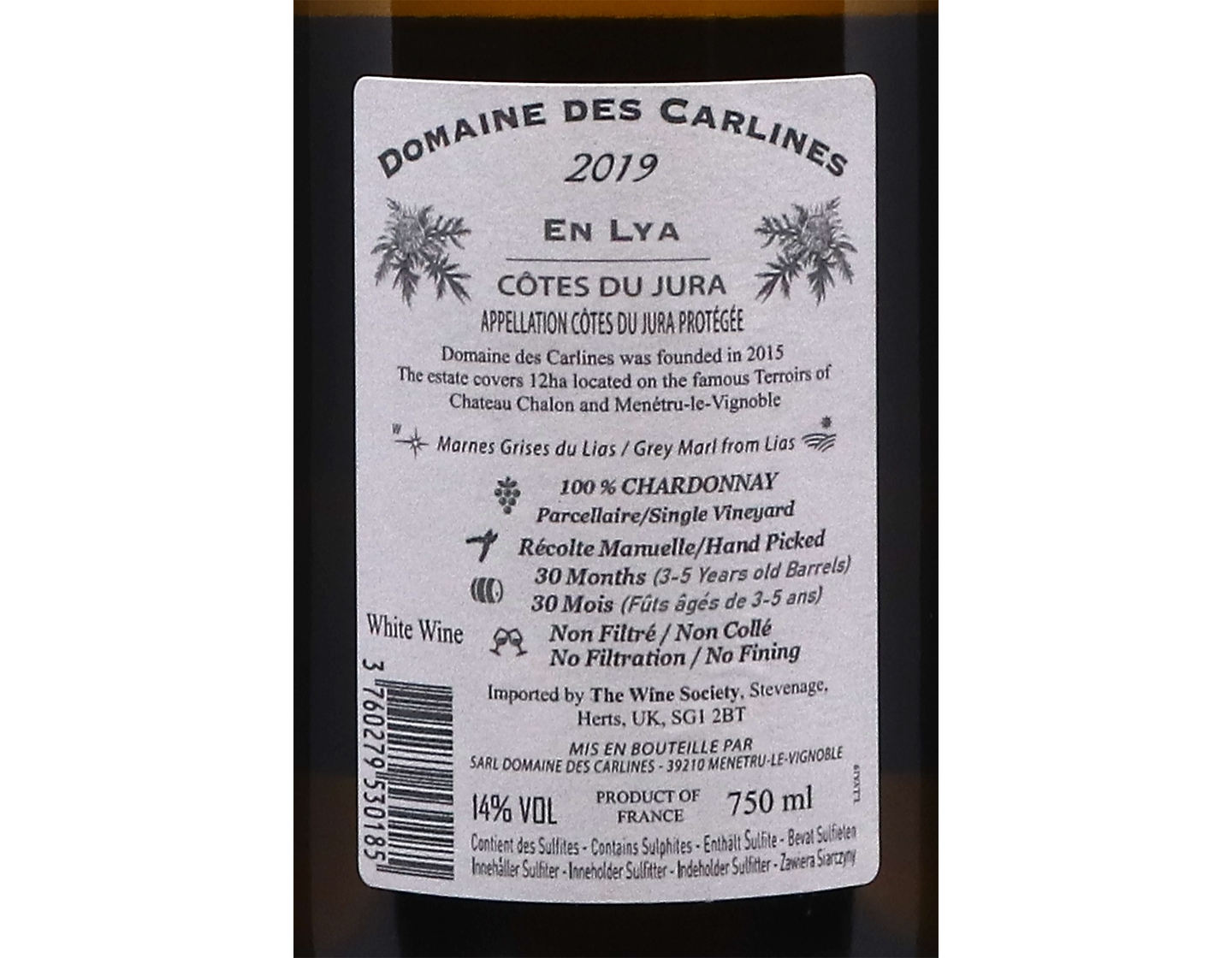 Chardonnay En Lya Domaine des Carlines 2019