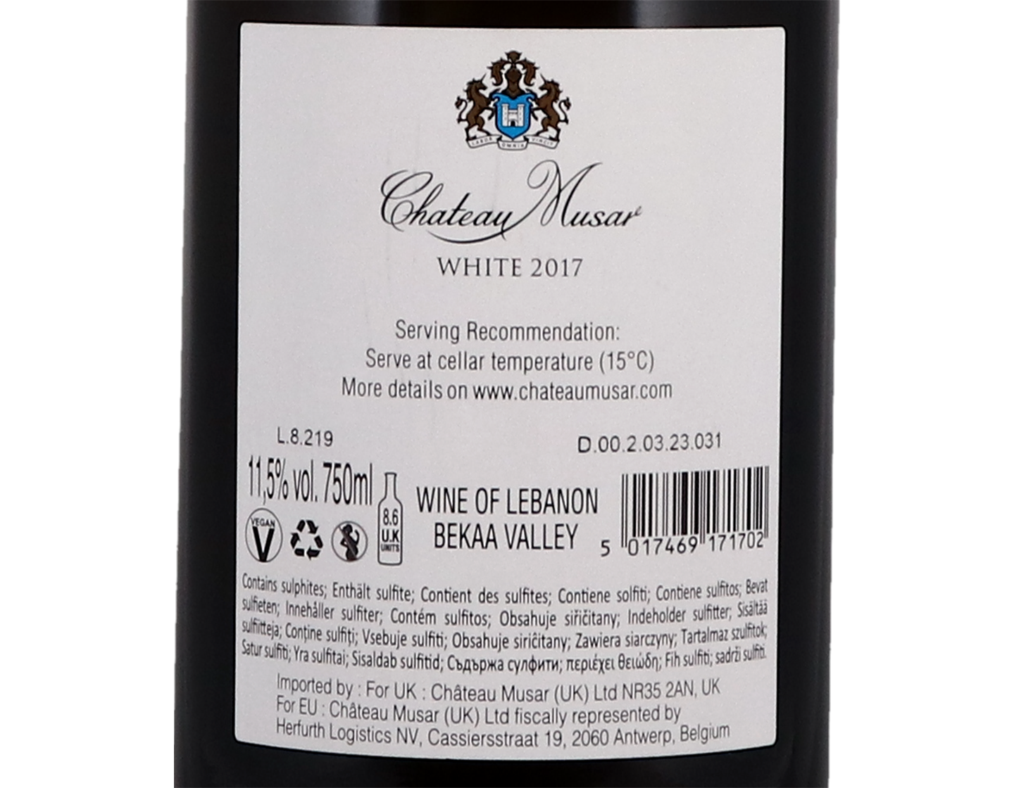 Chateau Musar White 2017