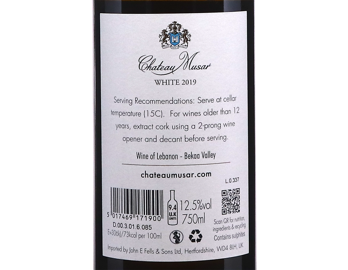 Chateau Musar White, Lebanon 2019