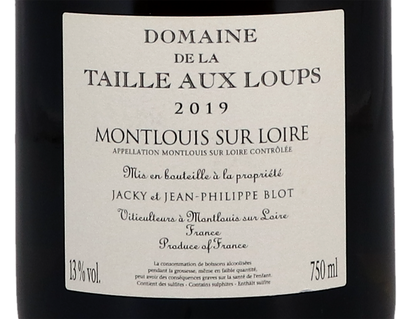 Montlouis sur Loire Remus Dom de la Taille aux Loups 2019