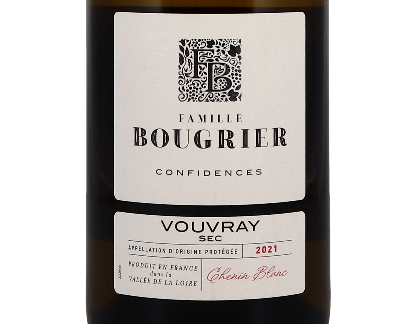 Vouvray Sec 'Confidences', Famille Bougrier 2021