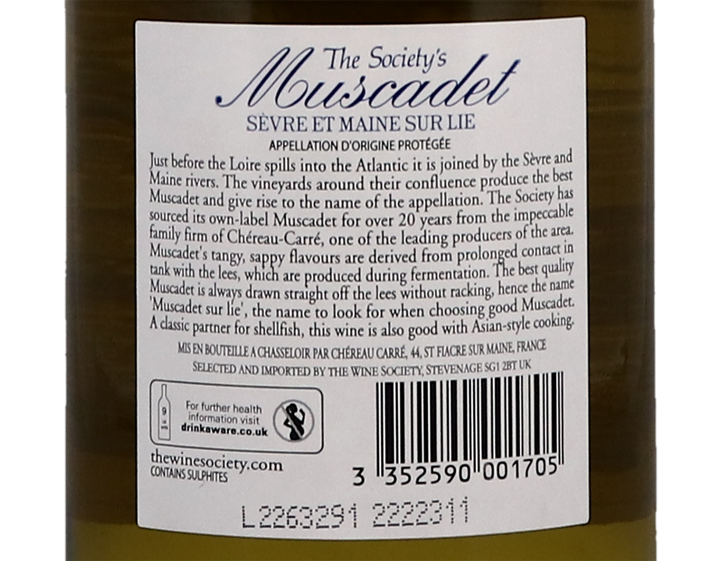 The Societys Muscadet Sevre et Maine sur Lie 2021