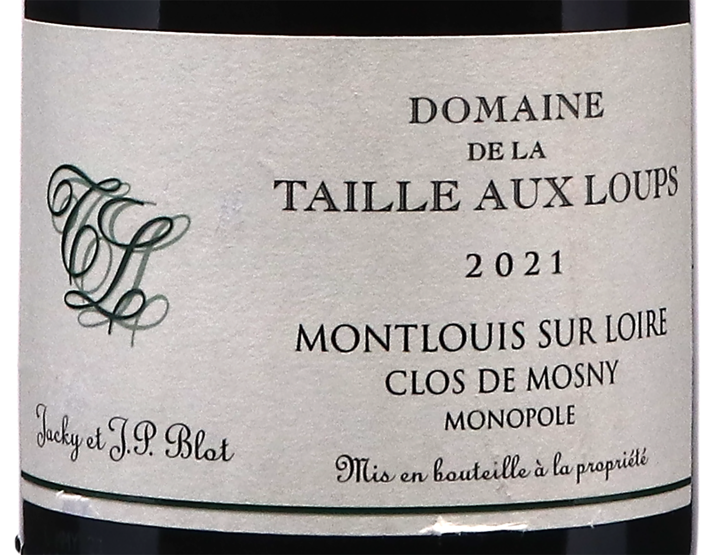 Montlouis sur Loire Clos de Mosny Domaine de la Taille aux Loups 2021 ORGANIC