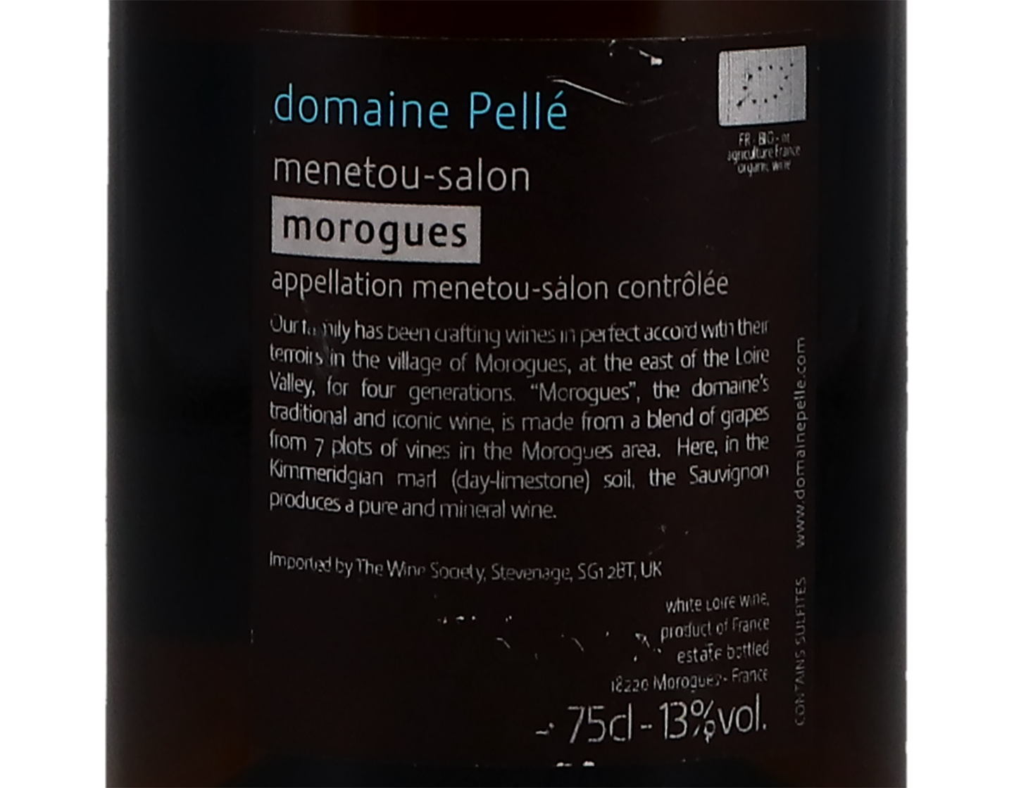 Menetou Salon Morogues Domaine Pelle 2022 ORGANIC
