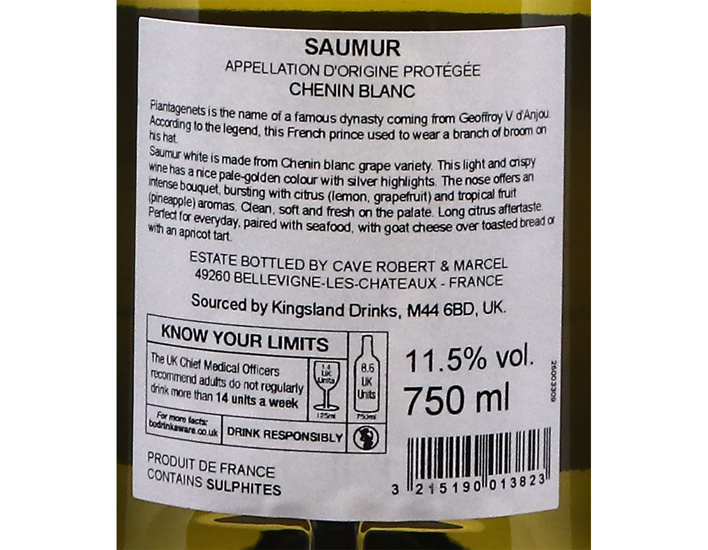 Saumur Blanc Les Plantagenets 2023