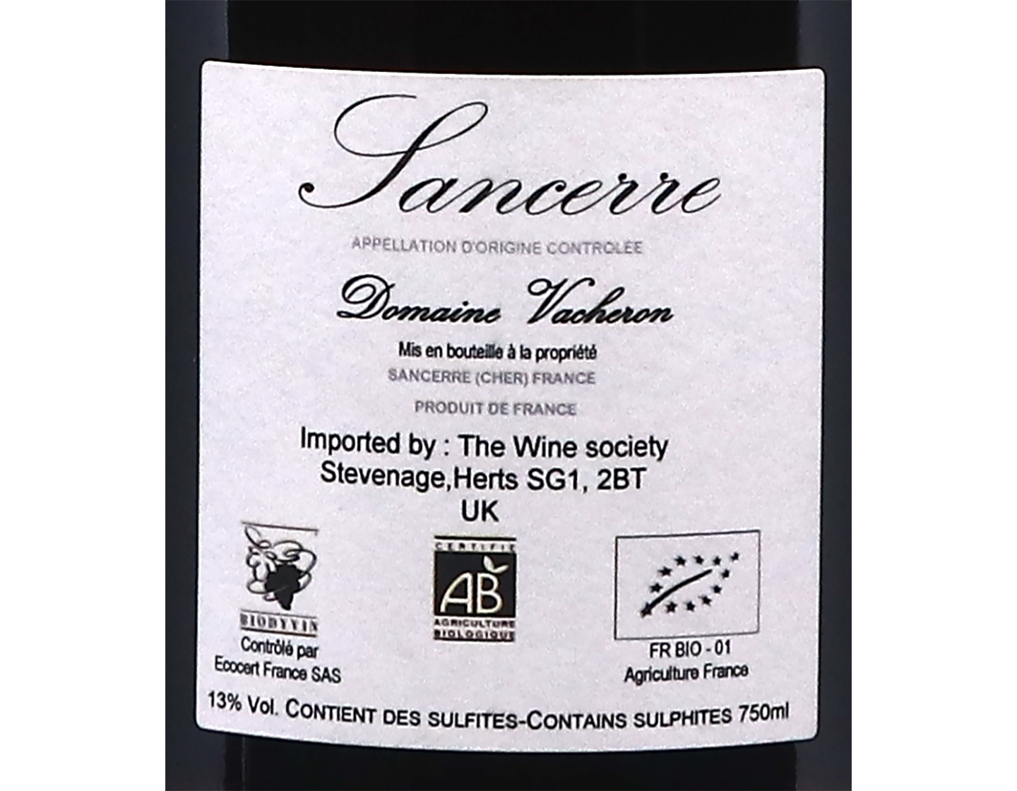 Sancerre Les Romains Domaine Vacheron 2023 ORGANIC