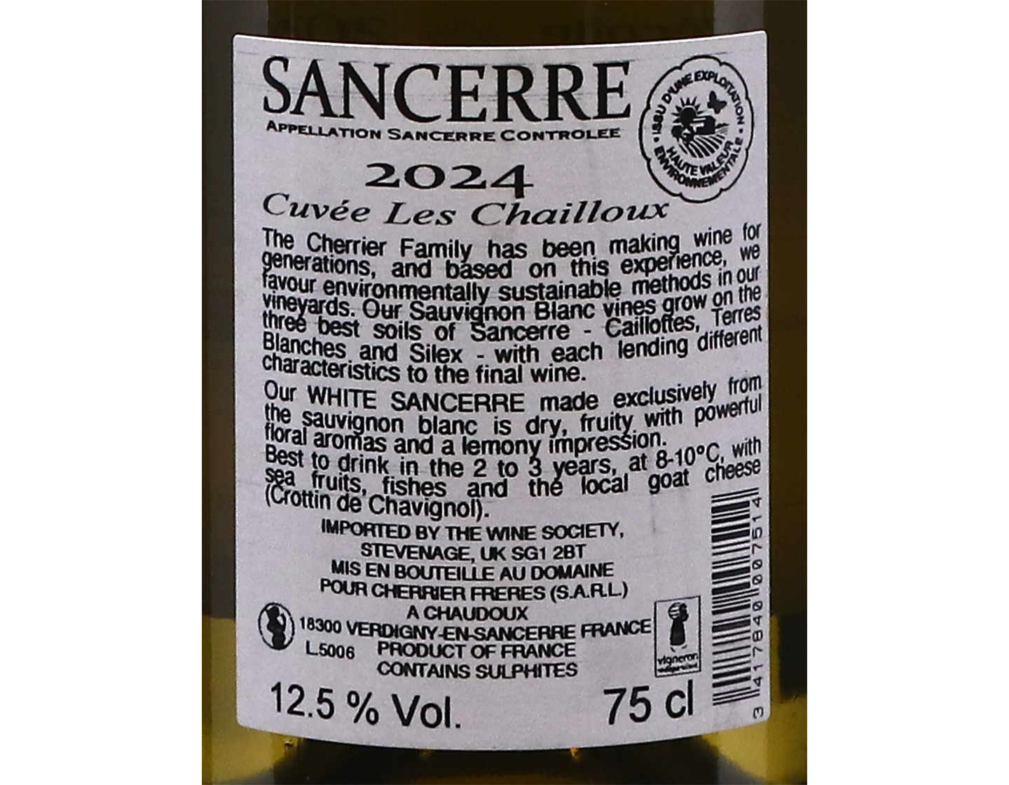 Sancerre 'Les Chailloux', François et Jean-Marie Cherrier 2024