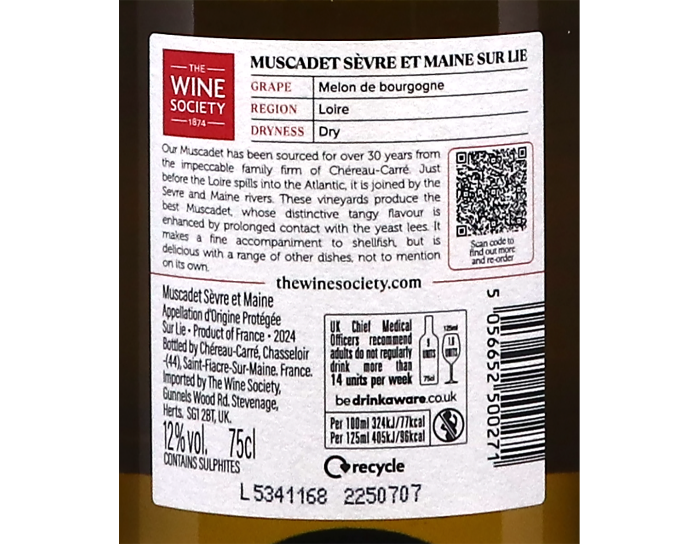 The Society's Muscadet Sevre et Maine sur Lie 2024