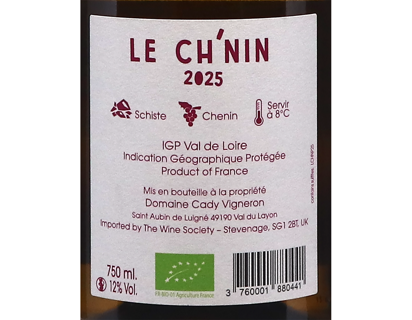 Le Ch'nin Primeur Domaine Cady 2025