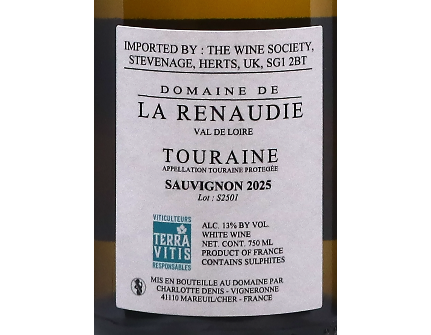 Touraine Sauvignon Blanc, Domaine de la Renaudie 2025