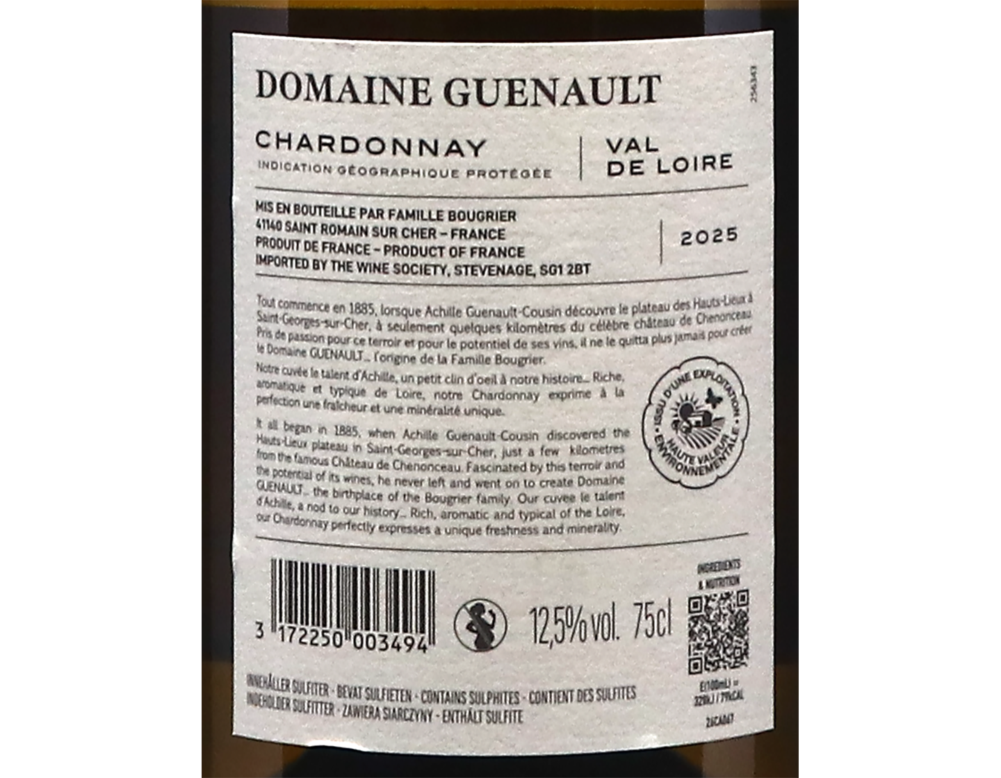 Val de Loire Le Talent Achille Chardonnay Domaine Guenault 2025