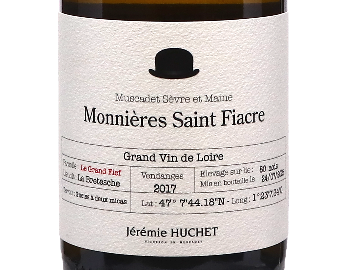 Muscadet Sèvre et Maine Monnières-Saint Fiacre, Huchet 2017