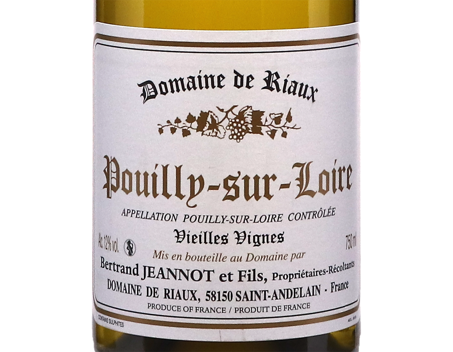 Pouilly-sur-Loire Vieilles Vignes, Domaine de Riaux 2024