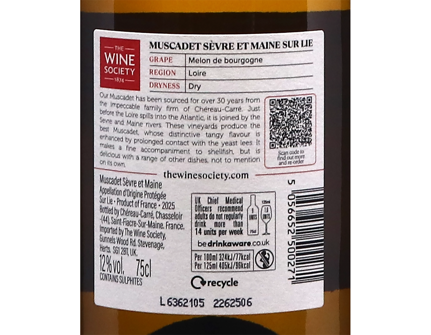 The Society's Muscadet Sèvre-et-Maine sur Lie 2025
