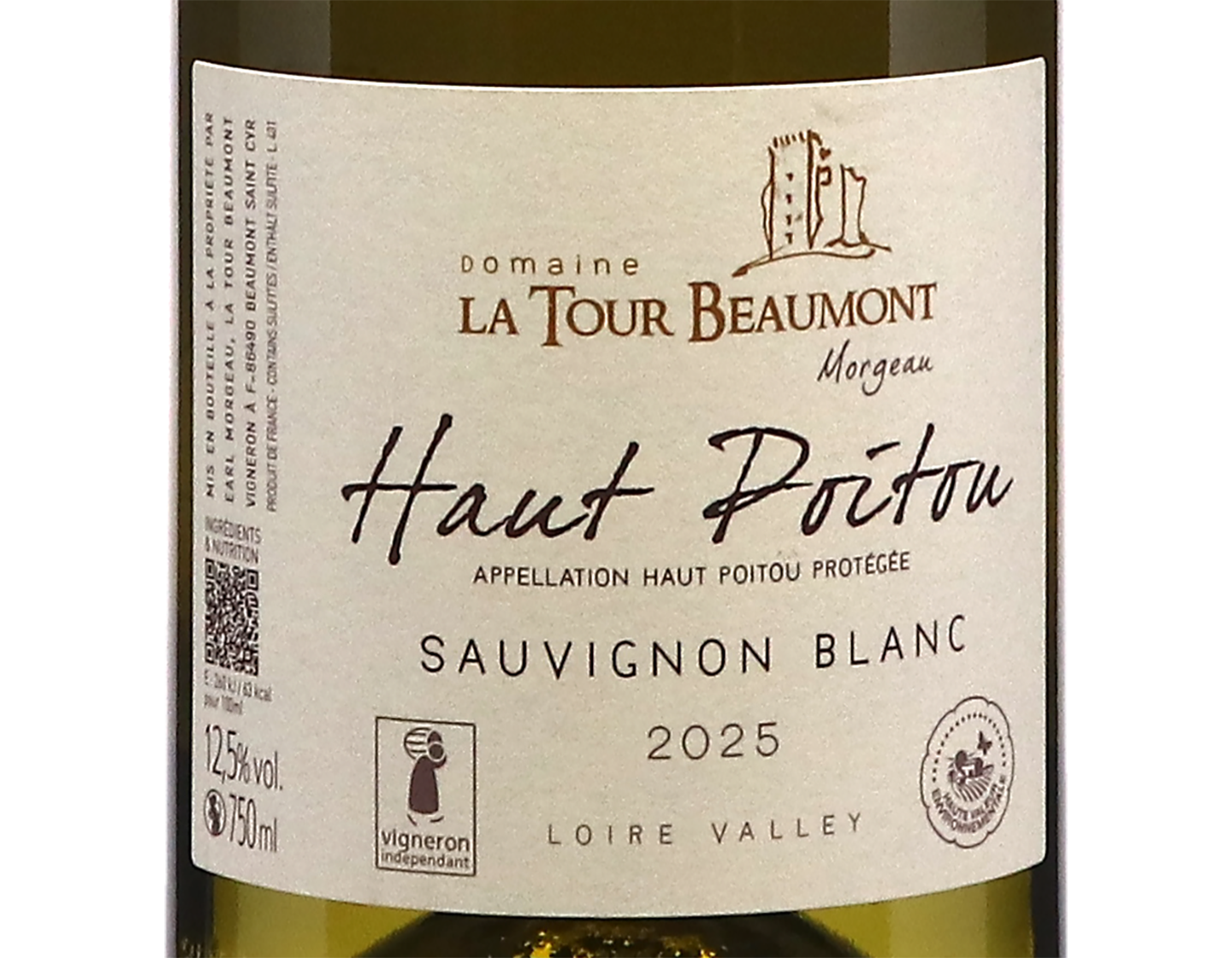Haut Poitou Sauvignon Blanc Domaine La Tour Beaumont 2025