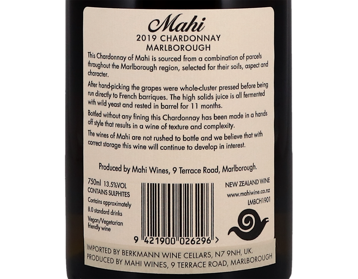 Mahi Marlborough Chardonnay 2019