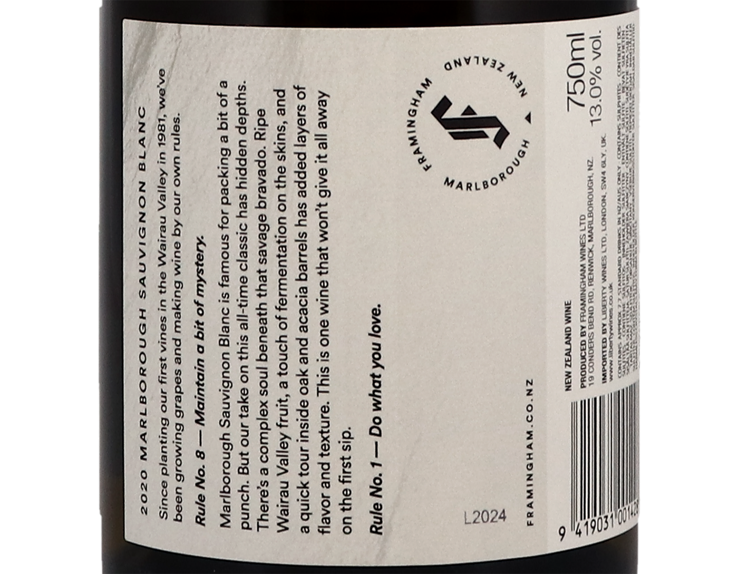 Framingham Marlborough Sauvignon Blanc 2020