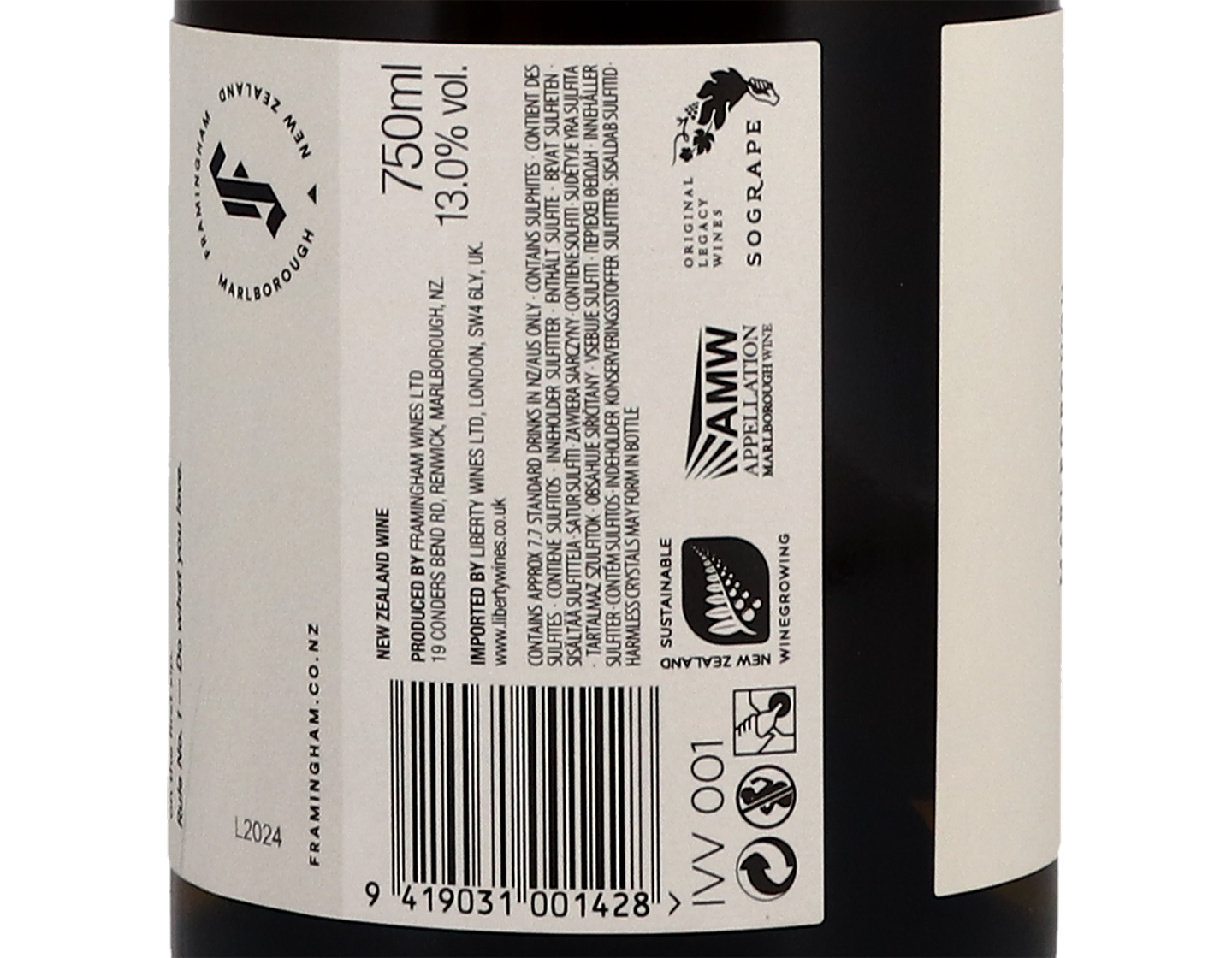 Framingham Marlborough Sauvignon Blanc 2020