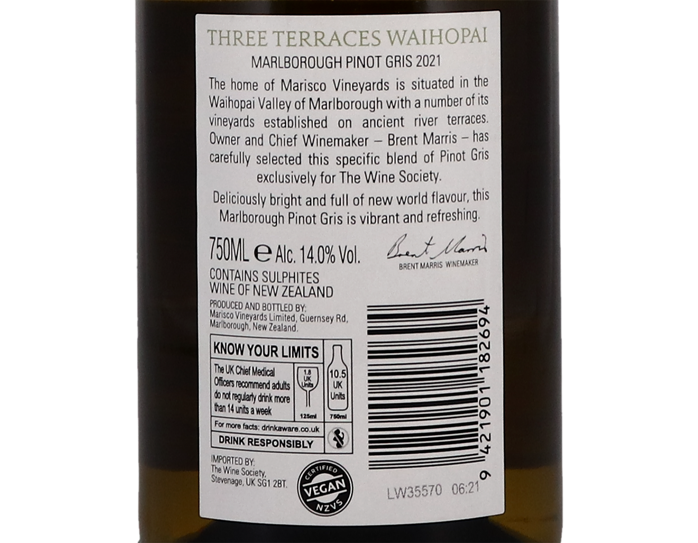 Three Terraces Marlborough Pinot Gris 2021