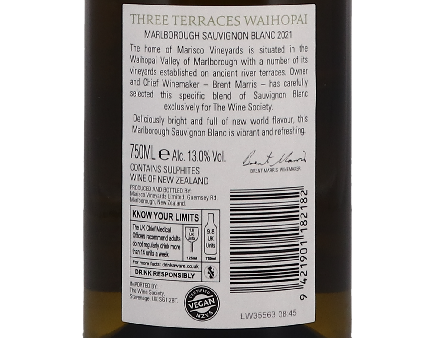 Three Terraces Marlborough Sauvignon Blanc 2021