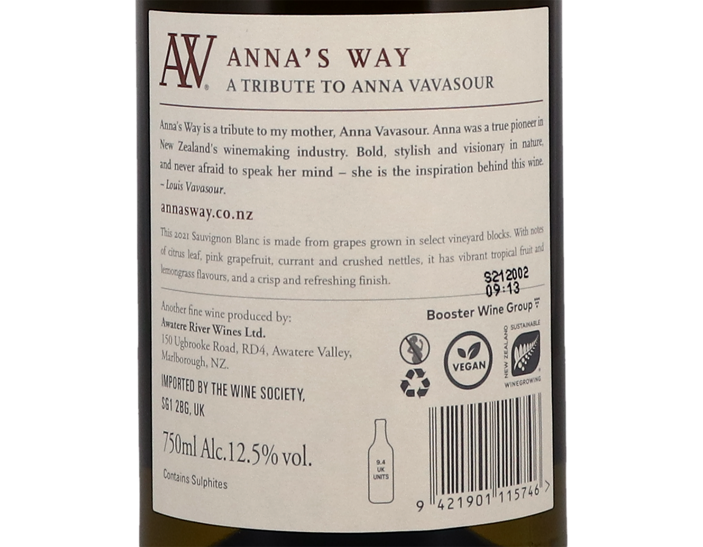 Anna's Way Nelson Sauvignon Blanc 2021