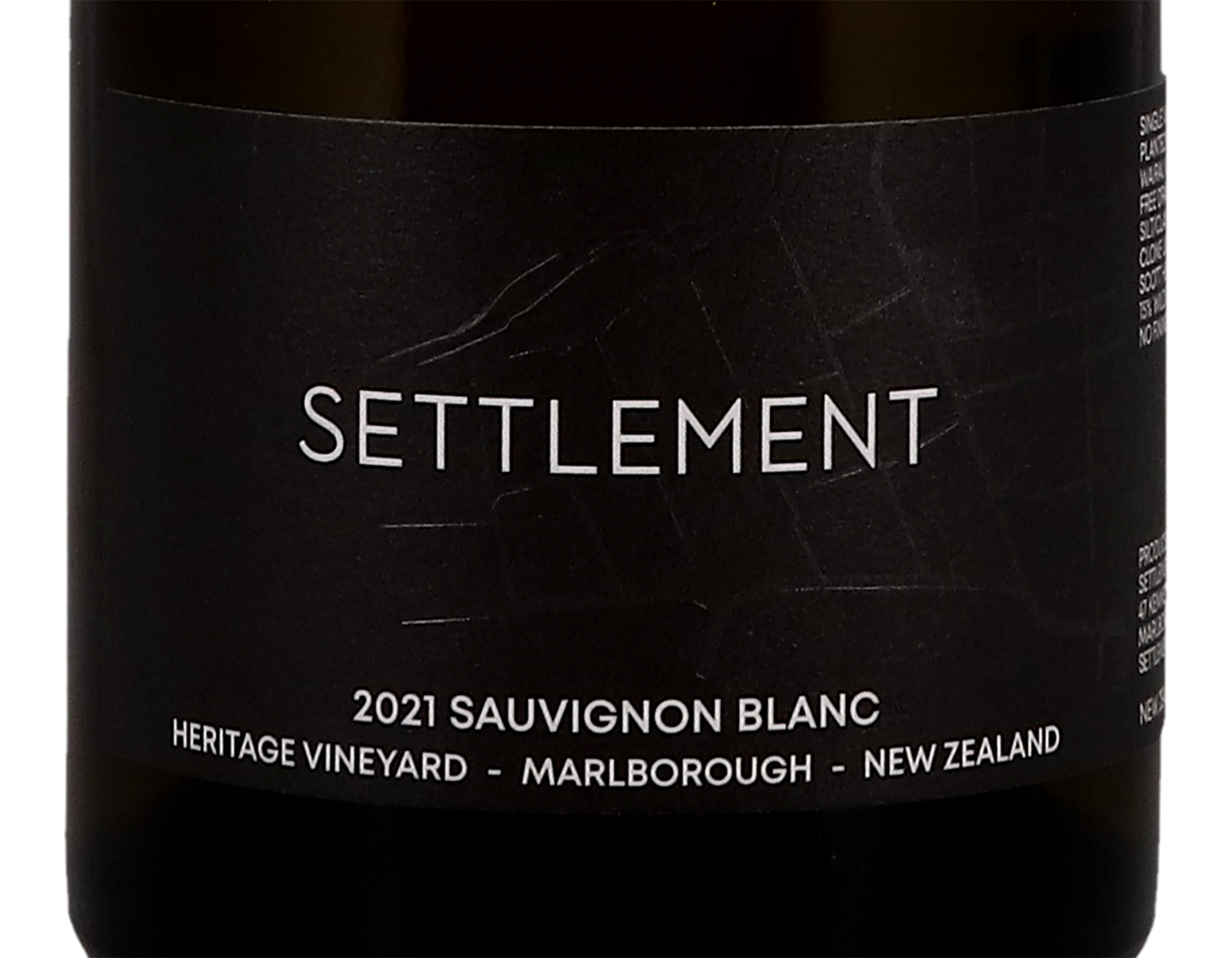 Settlement Heritage Vineyard Marlborough Sauvignon Blanc 2021 ORGANIC