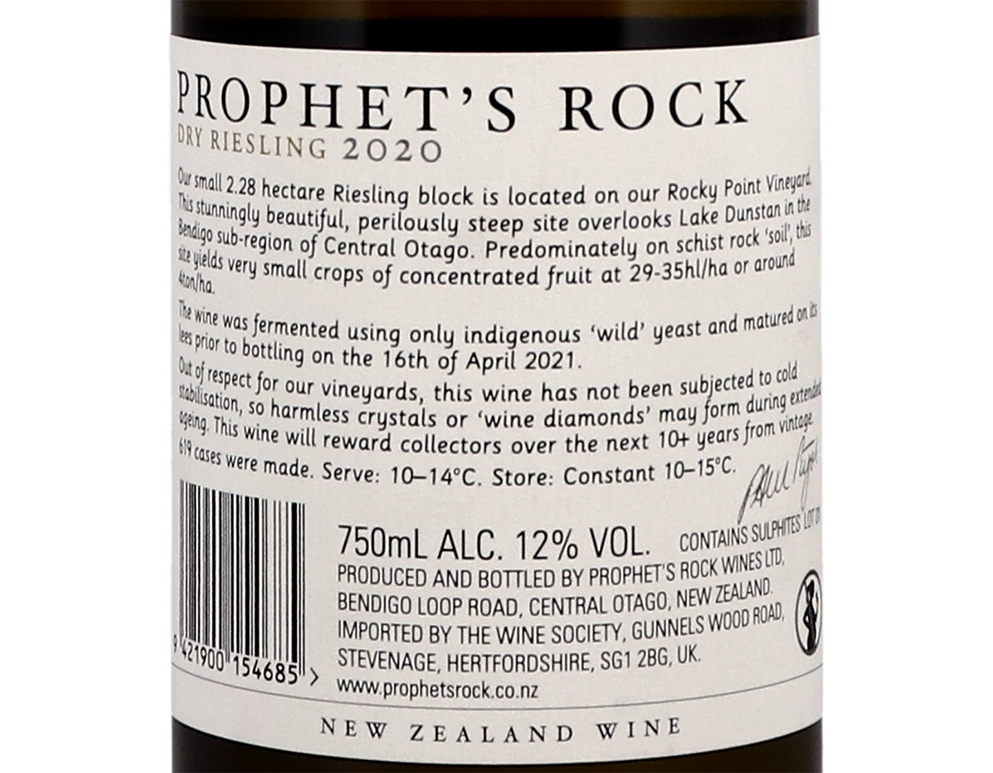 Prophet's Rock Central Otago Riesling 2020