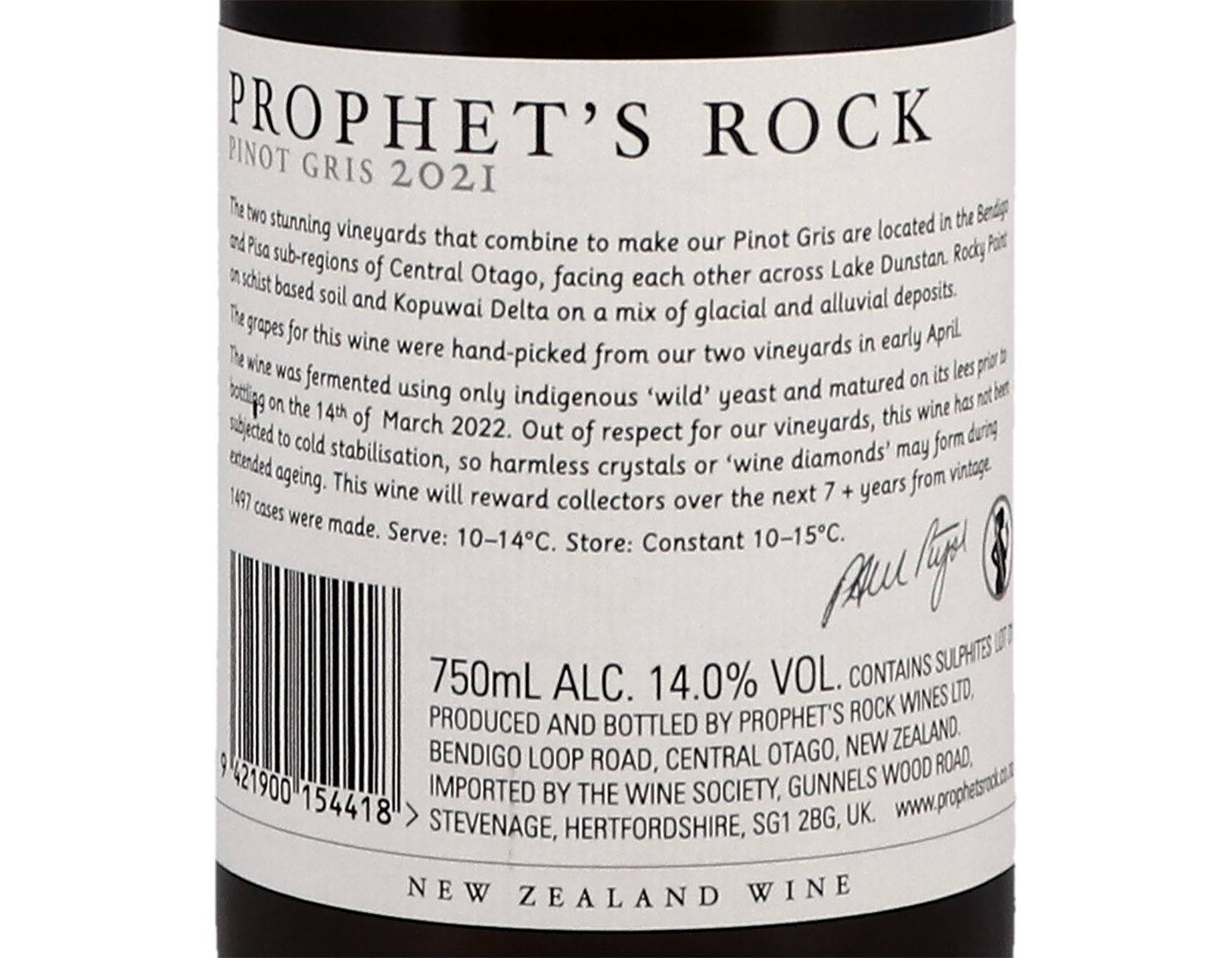 Prophet's Rock Central Otago Pinot Gris 2020