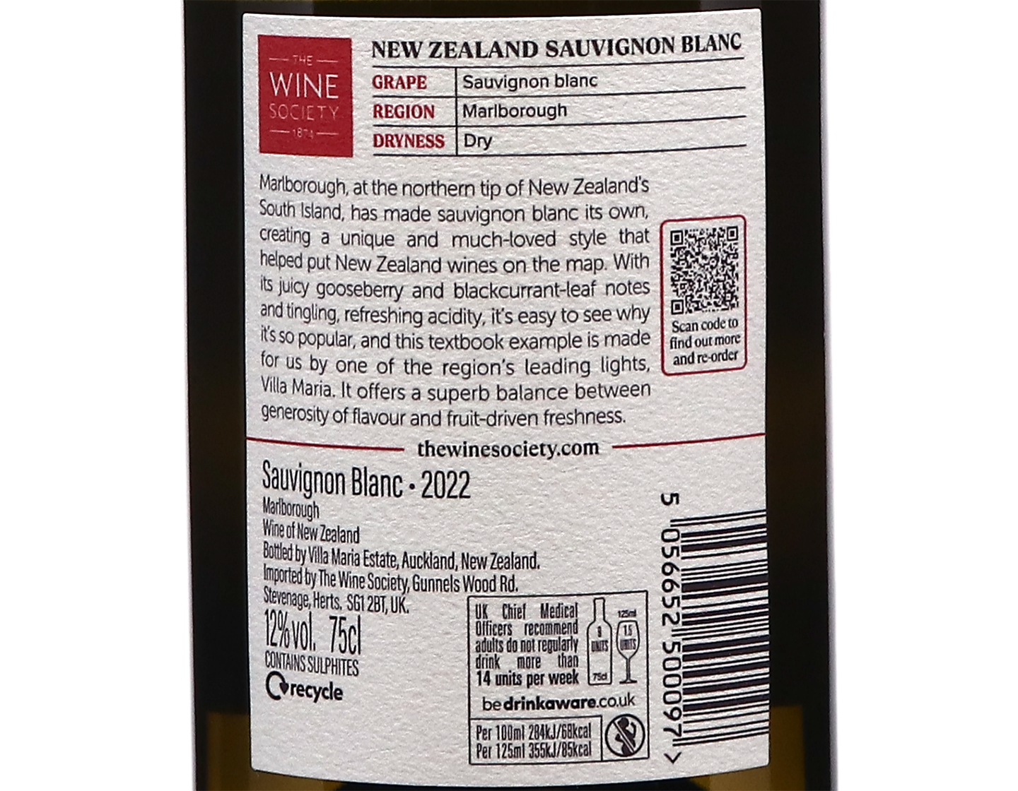 The Society's New Zealand Marlborough Sauvignon Blanc 2022