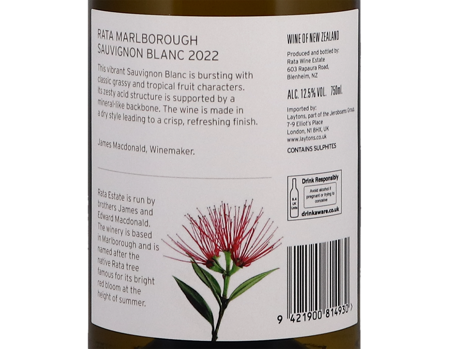 Rata Marlborough Sauvignon Blanc 2022