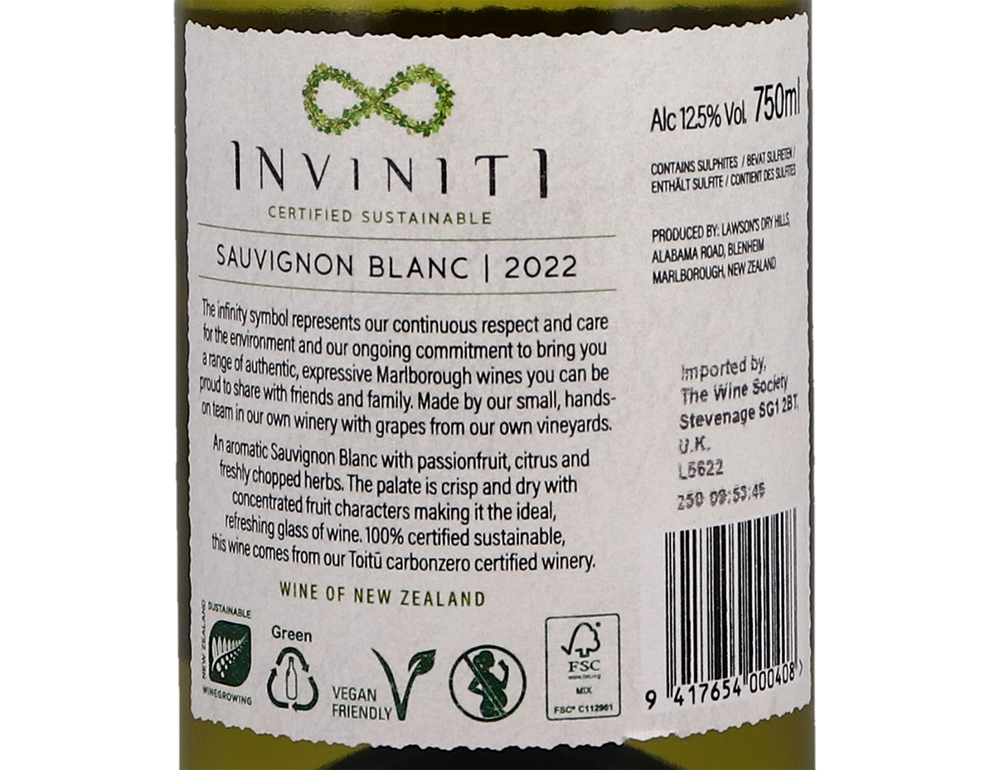 Inviniti Marlborough Sauvignon Blanc 2022