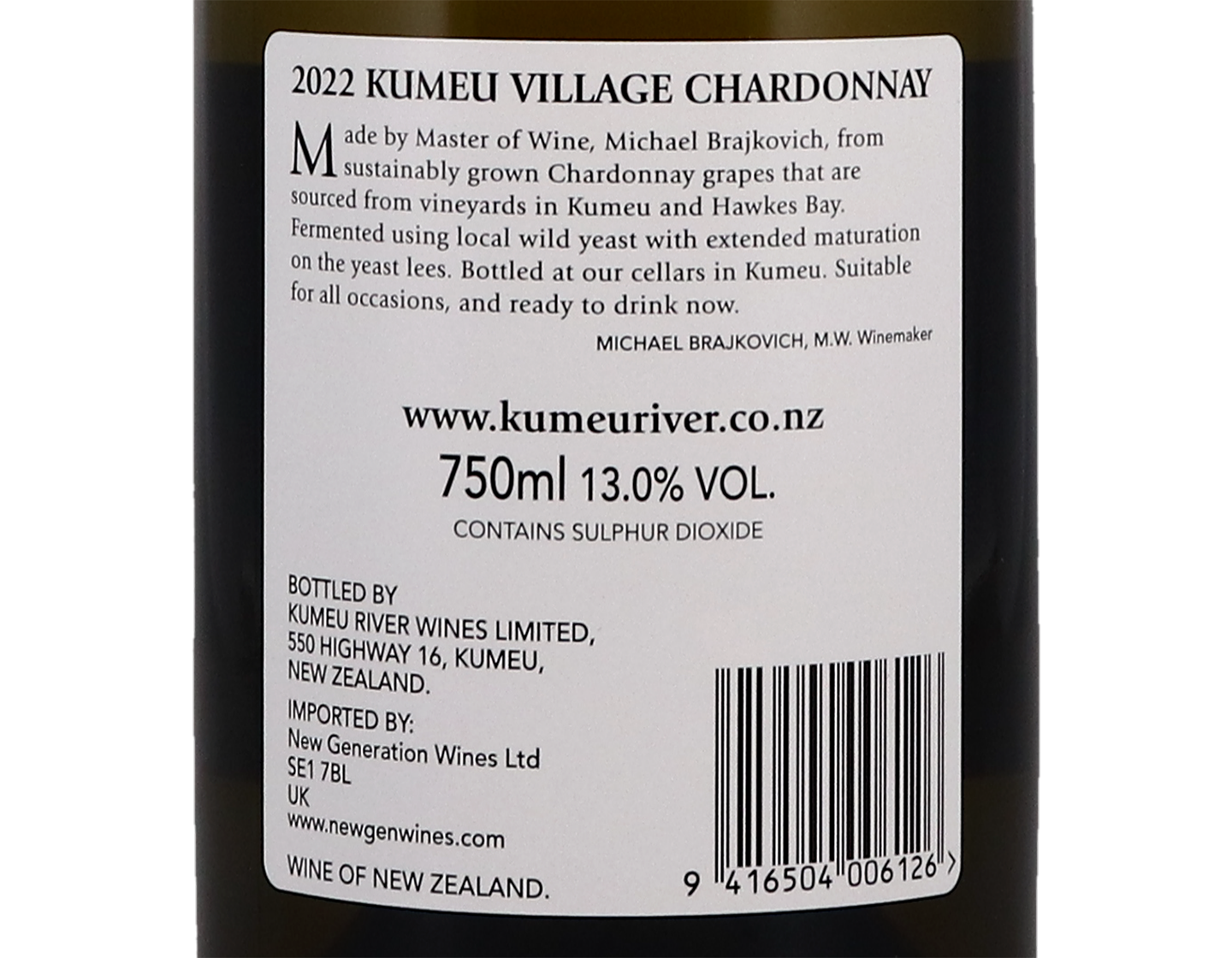 Kumeu Village Chardonnay 2022