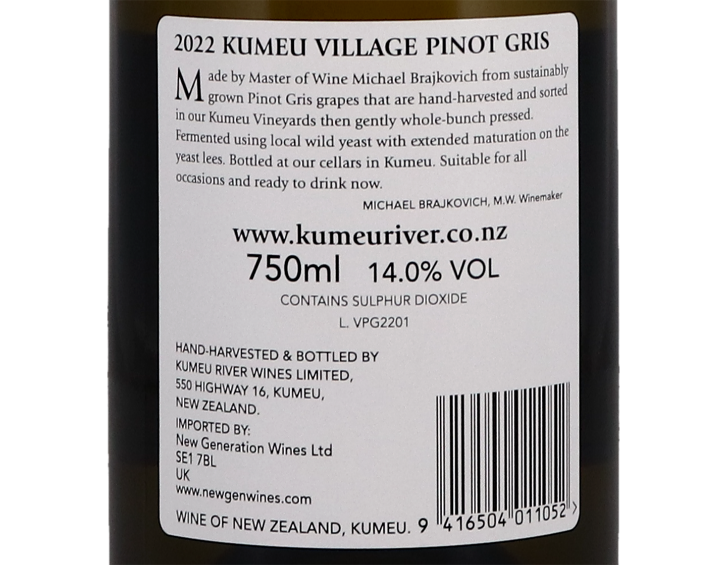 Kumeu Village Pinot Gris 2022