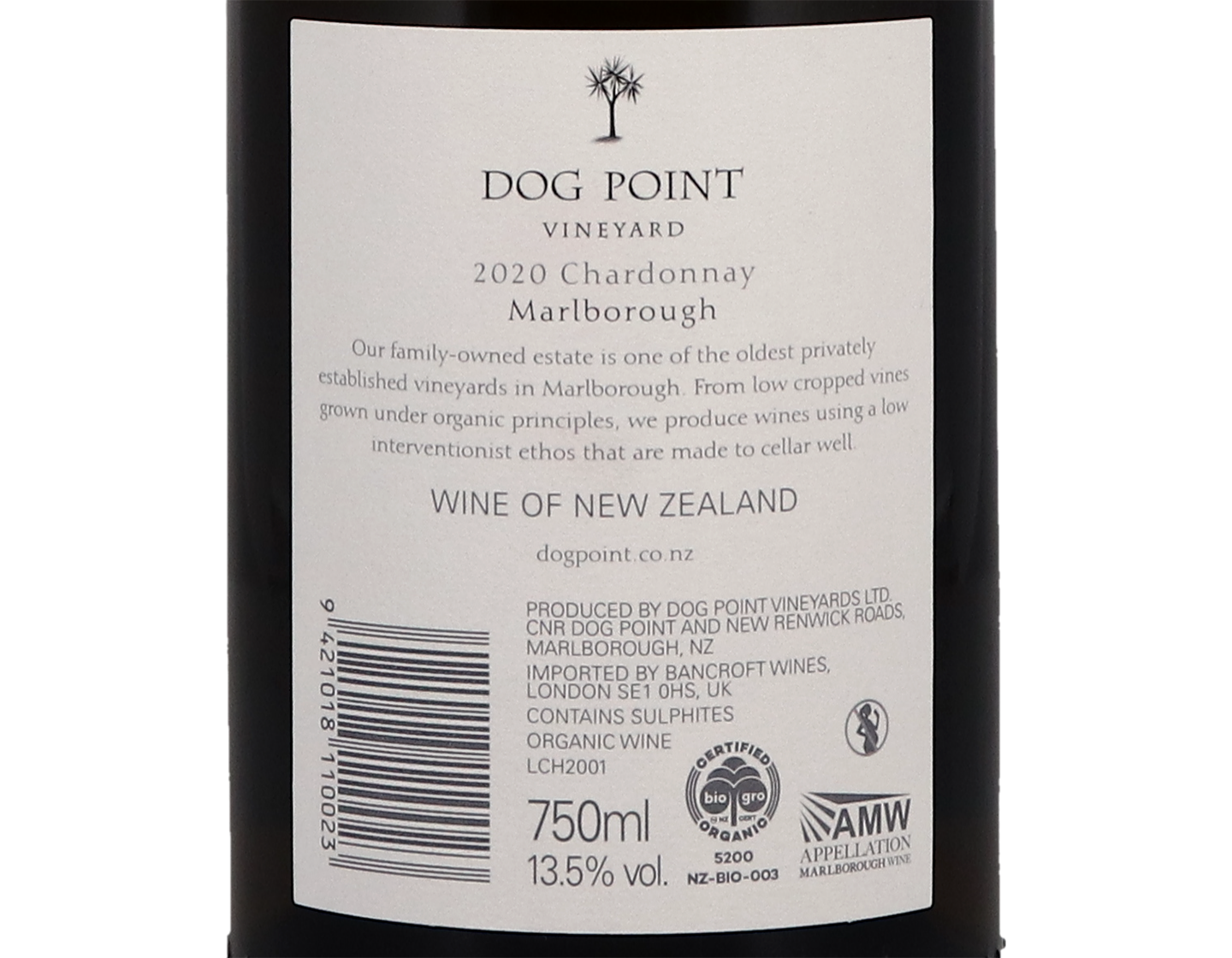 Dog Point Marlborough Chardonnay 2020 ORGANIC