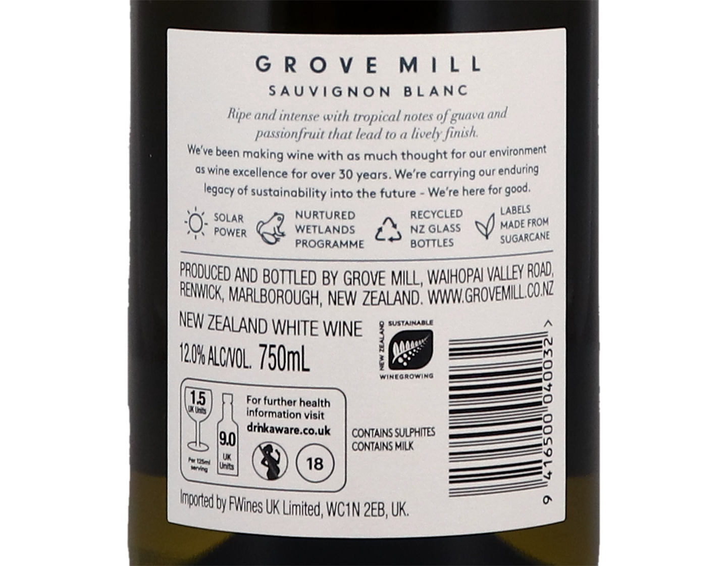 Grove Mill Marlborough Sauvignon Blanc 2022