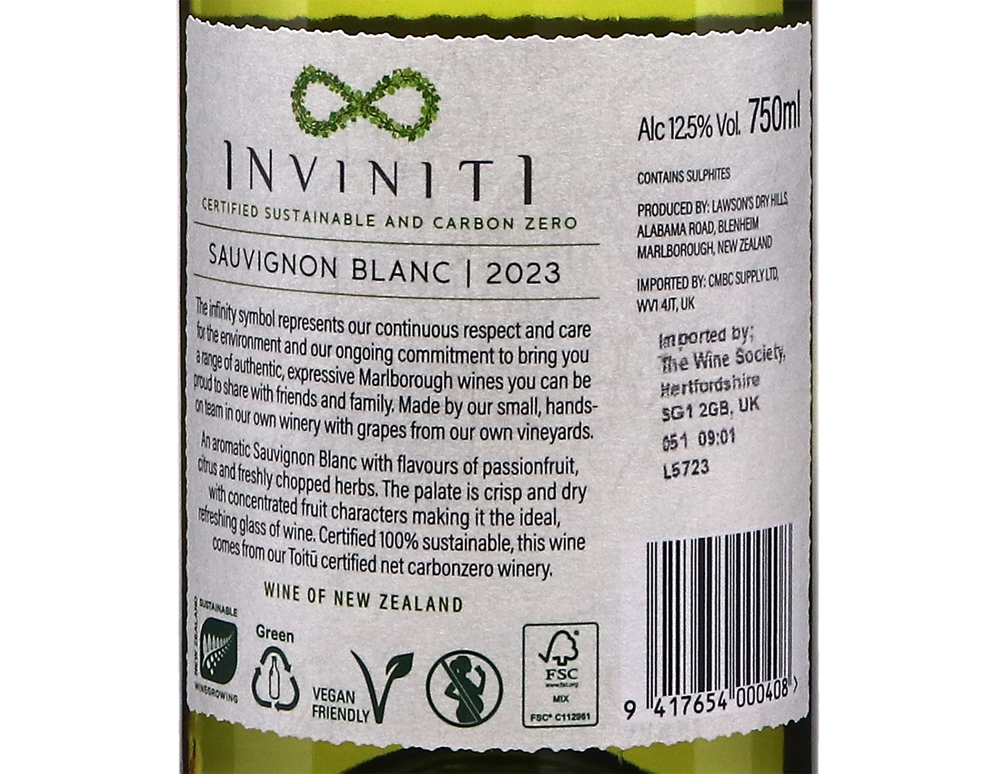 Inviniti Marlborough Sauvignon Blanc 2023
