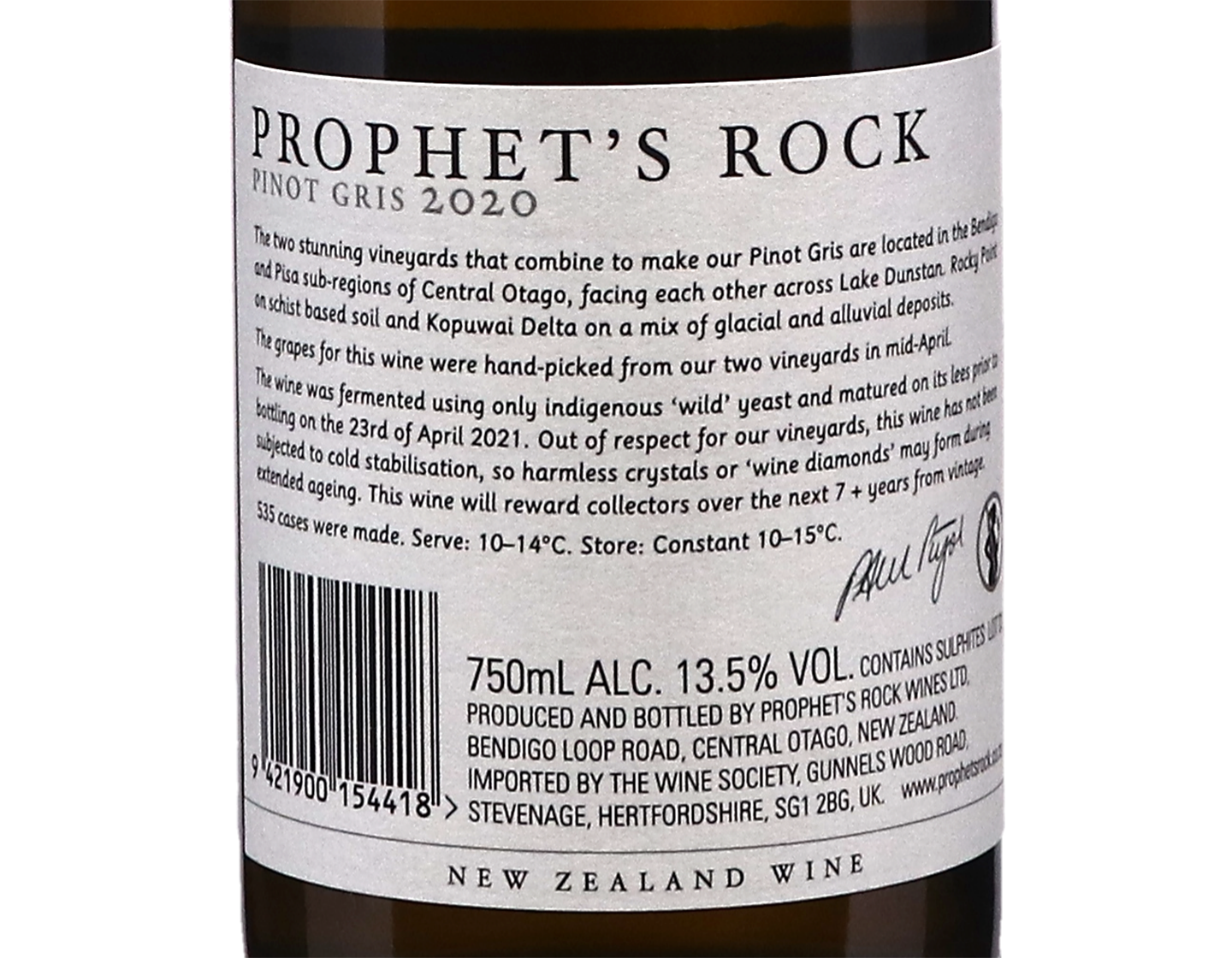 Prophet's Rock Central Otago Pinot Gris 2020