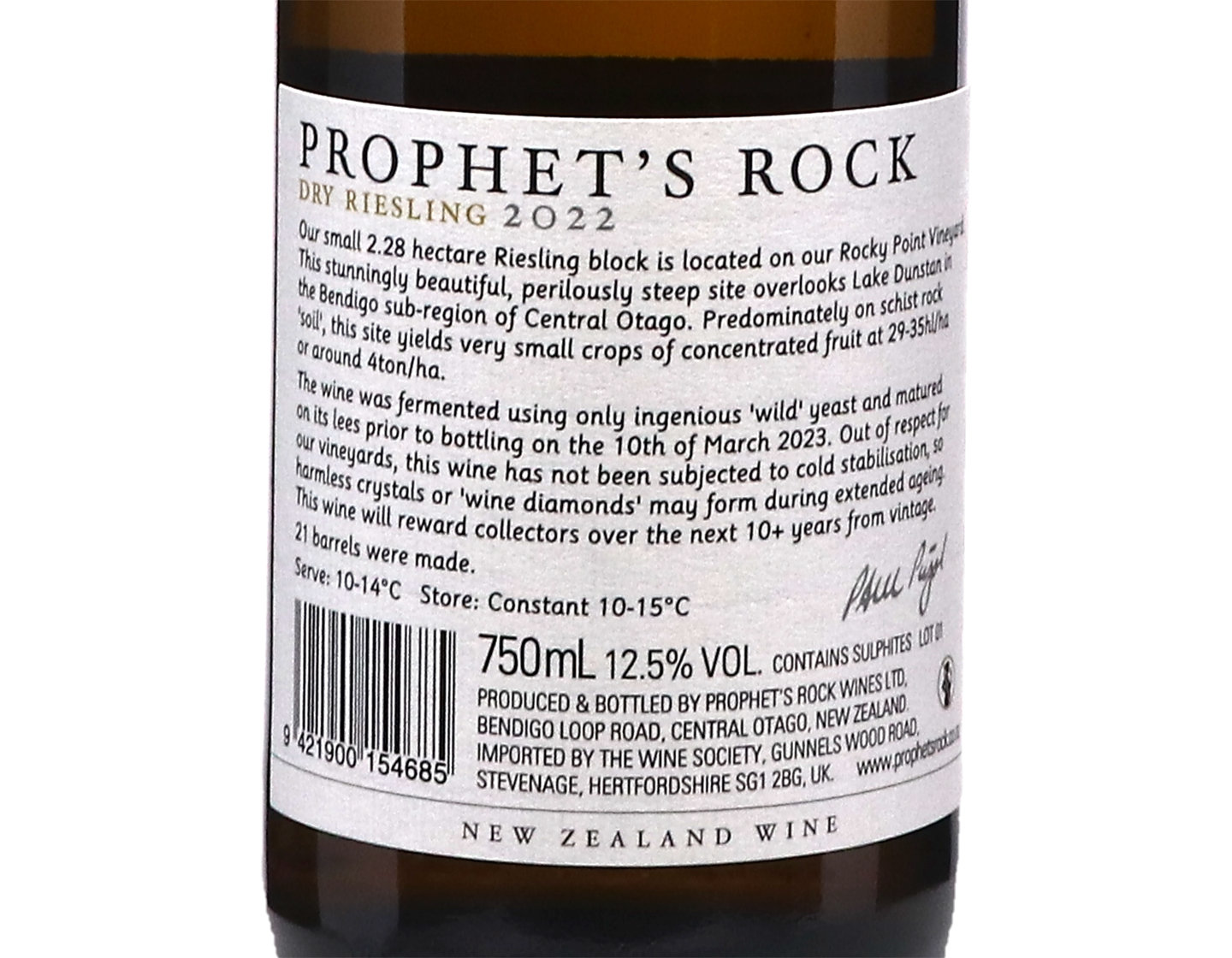 Prophets Rock Central Otago Riesling 2022