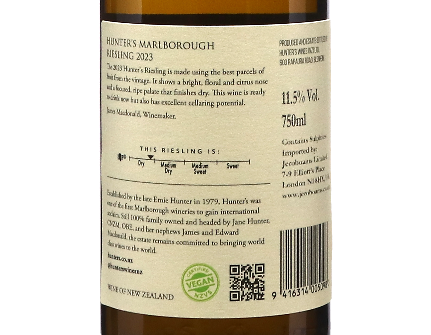 Hunters Marlborough Riesling 2023