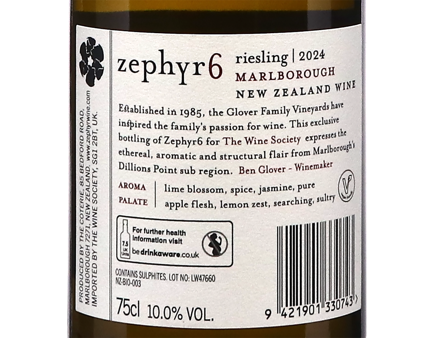 Zephyr 6 Marlborough Riesling 2024
